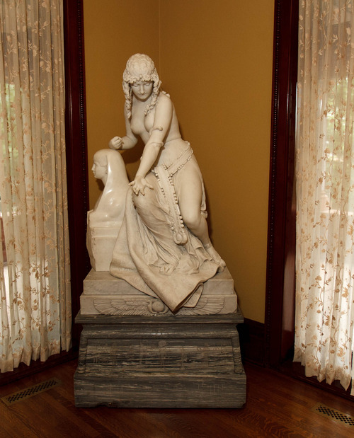 Trent Nelson  |  The Salt Lake Tribune
Cleopatra, sculpted by Oscar Spalmach (1864–1917), has returned to Salt Lake City's McCune Mansion after spending many years at the BYU Museum of Art. Tuesday, August 27, 2013, in Salt Lake City.
