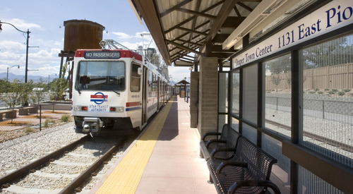 Paul Fraughton  |   Tribune file photo
Ridership on UTA's Draper TRAX extension exceeded projections in its first week of operation. Between Aug. 19 to 24, it had 2,428 boardings, 178 more than the ridership projections for 2015.