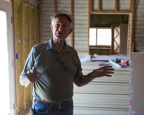 Trevor Christensen  |  Special to the Tribune

Co-founder of the Erin Kimball Memorial Foundation, Don Kimball, during a tour of Adelante Village, a women's shelter currently under construction by the Erin Kimball Memorial Foundation on Wednesday, August 21, 2013.