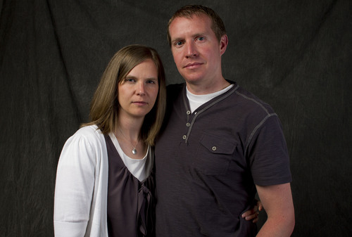Jeremy Harmon  |  The Salt Lake Tribune

Alissa and Robbie Parker, whose six-year-old daughter Emilie was one of the 20 children killed in the December 2012 Sandy Hook School shooting in Newtown, Conn.
