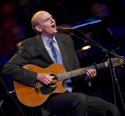 Michael Mangum  |  Special to the Tribune

James Taylor performs at the O.C. Tanner Gift of Music Gala Concert featuring the Utah Symphony and the Mormon Tabernacle Choir at the LDS Conference Center on Friday, September 6, 2013.