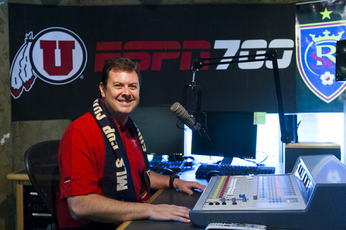 Chris Detrick  |  The Salt Lake Tribune
Sportscaster Bill Riley in the ESPN 700 studios in Salt Lake City Wednesday September 4, 2013. Riley voices the play-by-play with Real Salt Lake and the University of Utah.