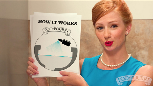 BYU student Bethany Woodruff appears in a commercial for Poo~Pourri toilet spray. (Courtesy photo)