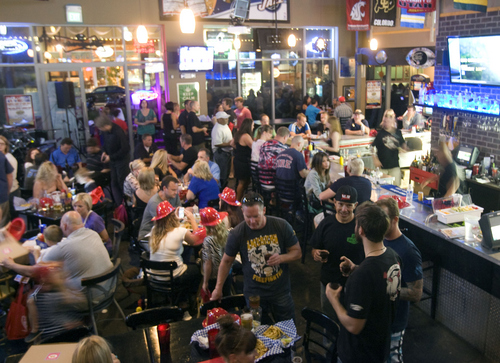 Keith Johnson | The Salt Lake Tribune

People enjoy dinner and drinks at The Break sports bar and grill in S. Jordan, Utah, September 11, 2013.