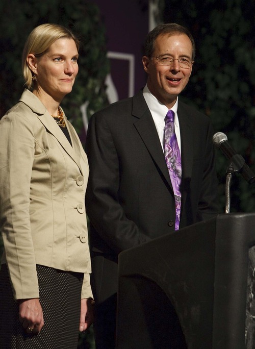 Leah Hogsten  |  Tribune file photo
Weber State University President Charles A. "Chuck" Wight, is among Utah university presidents pressing for comprehensive immigration reform. Wight is shown here with his wife Victoria Rasmussen.