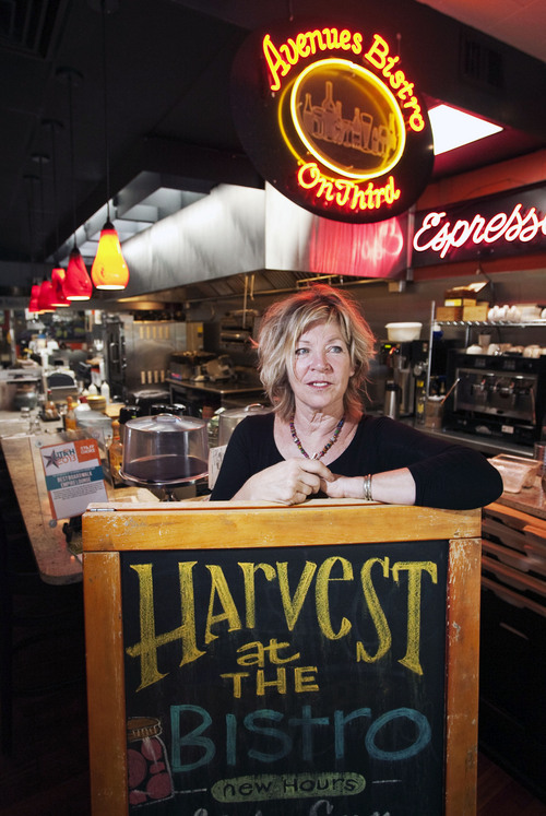 Steve Griffin | The Salt Lake Tribune

Kathie Chadbourne in her restaurant, Third Avenue Bistro, in Salt Lake City, Utah Monday Sept. 16, 2013.