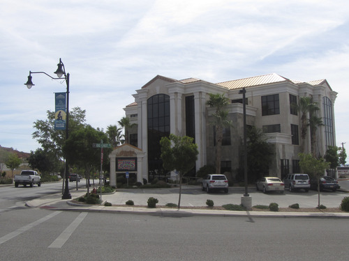 Mark Havnes  |  The Salt Lake Tribune

Headquarters of SunFirst Bank, 120 E. St. George Boulevard in St. George.