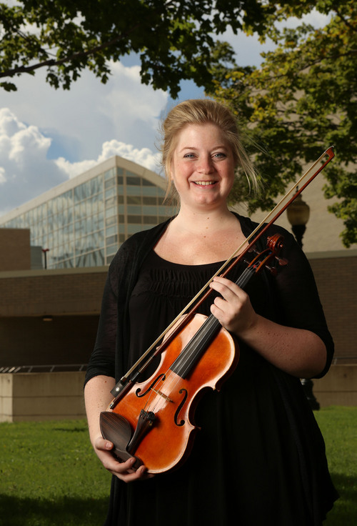 Francisco Kjolseth  |  The Salt Lake Tribune
 Julie Wunderle, violin, joined the Utah Symphony in the past year.