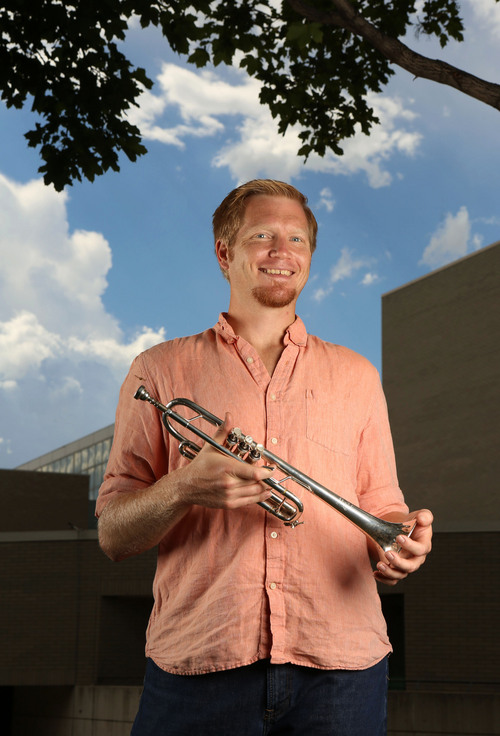 Francisco Kjolseth  |  The Salt Lake Tribune
Travis Peterson, principal trumpet joined the Utah Symphony in the past year.