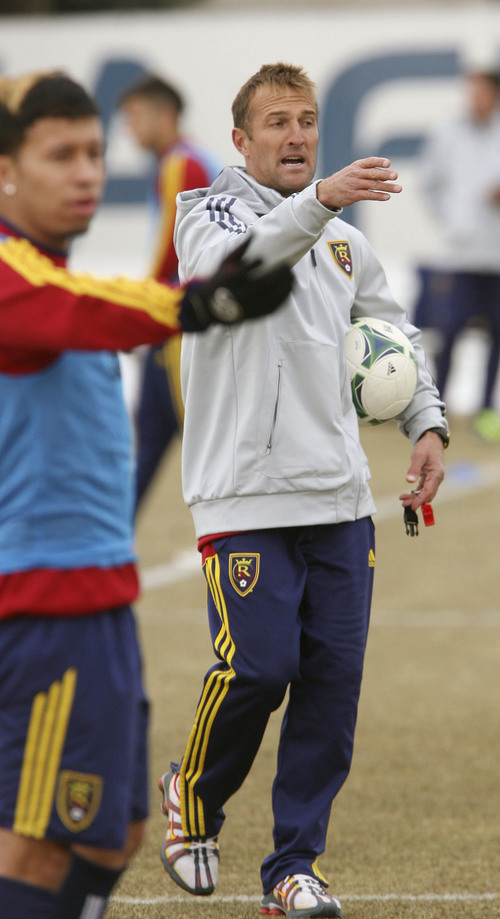 Steve Griffin | The Salt Lake Tribune


Real Salt Lake head coach, Jason Kreis, runs a training session with his players at America First Field in Sandy, Utah Thursday February 28, 2013.