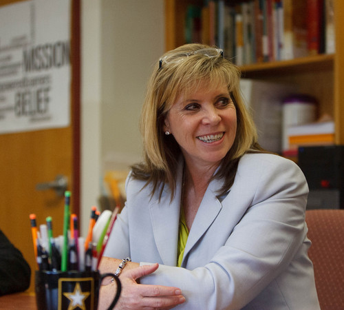 Trent Nelson  |  The Salt Lake Tribune
Mountain High School principal Kathleen Chronister in Kaysville, Tuesday, September 24, 2013.