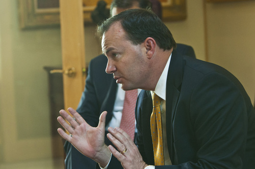 Chris Detrick  |  Tribune file photo
Sen. Mike Lee, R-Utah, is losing top Republican support for his strategy that requires GOP senators to vote against bringing up debate on a House bill that strips funding from Obamacare.