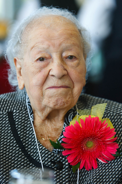 Trent Nelson  |  The Salt Lake Tribune
Utah's oldest living person, Anna Mancuso, 109, at the Utah Centenarian Celebration in West Jordan Friday, October 4, 2013.