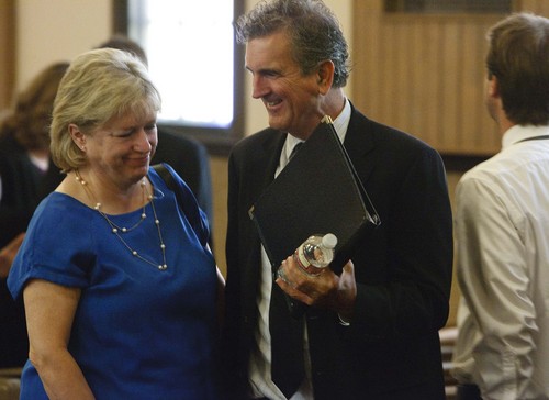 Leah Hogsten | The Salt Lake Tribune
Members of the the Parley's Seventh Ward mingle as they file out of church after sacrament meeting, Sunday, Sept. 22, 2013. The ward is for LDS singles only, ages 31-45, and has some 429 women and 264 men.