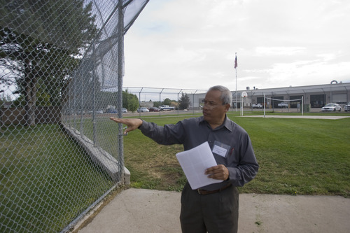 Rick Egan   |  The Salt Lake Tribune 

Kingi Tonga, JJS supervisor, talks about the problems with the playground, at the Weber Valley Detention Center in Roy, Thursday, August 22, 2013.