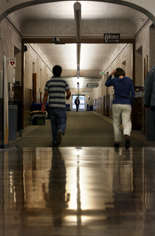 Scott Sommerdorf   |  The Salt Lake Tribune
The main hallway at the South City campus of Salt Lake Community College, Thursday, October 10, 2013.  Salt Lake Community College posted a fall enrollment gain of 3.4 percent.