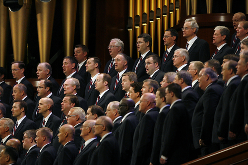 Scott Sommerdorf   |  The Salt Lake Tribune
The Mormon Tabernacle Choir sings during the 183rd LDS General Conference, Saturday, October 5, 2013.