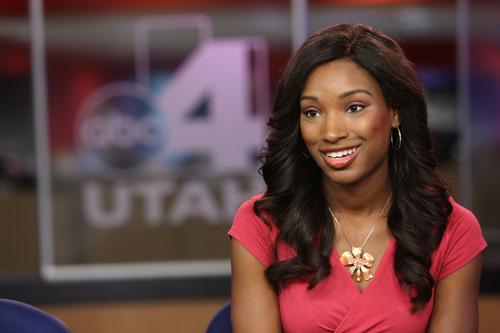 Francisco Kjolseth  |  The Salt Lake Tribune
KTVX Channel 4 anchorwoman Nadia Crow, 27, who grew up in Chicago and is the first African-American anchorwoman at a Salt Lake TV station, talks about her career that has spanned the states of Indiana and Iowa and now Utah.