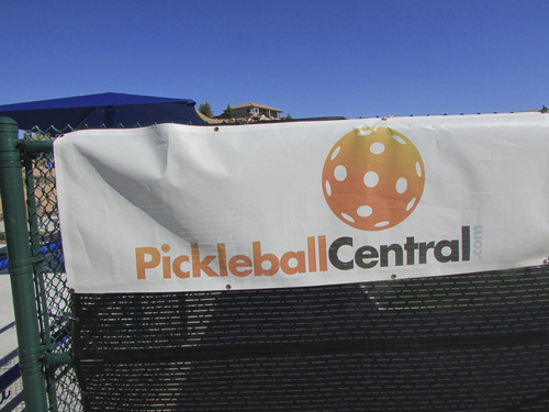 Tom Wharton  |  The Salt Lake Tribune
Tile celebrates pickleball at Little Valley Pickleball Complex in St. George.
