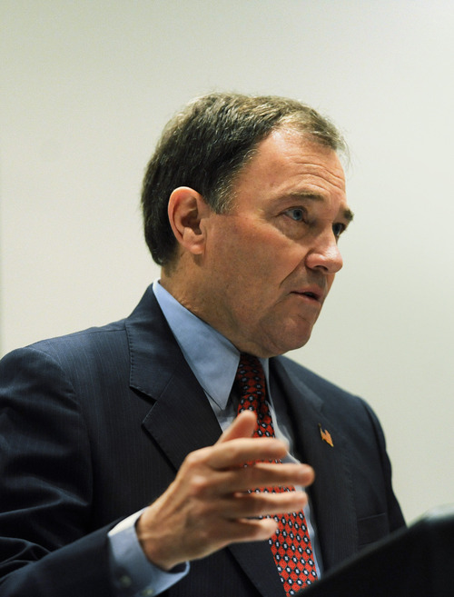 Tribune file photo |
In the wake of the March 18 diesel pipeline leak at Willard Bay State Park and two crude oil leaks in 2010, Gov. Gary Herbert said a continuation of such problems is unacceptable.