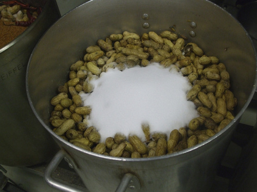 Kathy Stephenson | The Salt Lake Tribune
North Carolina peanuts are combined with salt for Chris and Dave's original flavor of boiled peanuts.