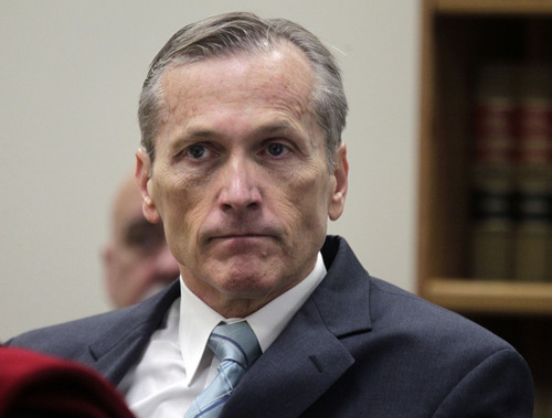 Al Hartmann  |  The Salt Lake Tribune
Pleasant Grove physician Martin MacNeill, charged with murder for allegedly killing his killing his wife, Michele MacNeill, in 2007 so he could continue an extra-marital affair appears in  Judge Derek Pullan's 4th District Court in Provo Thursday October 17.