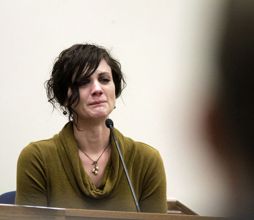 Al Hartmann  |  The Salt Lake Tribune
Rachel MacNeill, daughter of Martin MacNeill, gives emotional testimony in her father's murder trial in 4th District Court in Provo, Utah, October 24, 2013. She spoke of her father's actions immediatey after her mother's death.