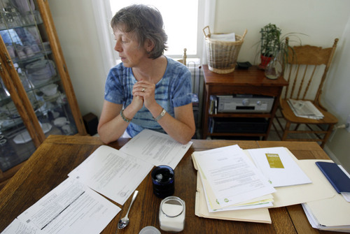 File photo | Francisco Kjolseth  |  The Salt Lake Tribune
Mary Brett has paid up to one-third of her income for health insurance. She and her husband, who are small business owners, have purchased coverage from Humana on the individual market. They expect to qualify for a new tax subsidy and choose a new plan, cutting their costs.
