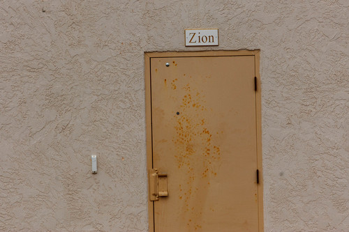 Trent Nelson  |  The Salt Lake Tribune
A door at the LSJ meetinghouse in Colorado City, the building ex-members say houses the FLDS church's surveillance camera operation, Thursday, October 10, 2013.