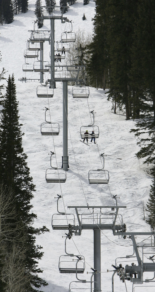 Steve Griffin  |  The Salt Lake Tribune
Skiel 2013. Utah's ski resort season will open Friday when Solitude cranks up three lifts, kicking the 2013-14 season off a little earlier than planned.