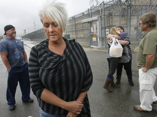 Scott Sommerdorf   |  The Salt Lake Tribune
Traci Wakefield, mother of one of Michael Doporto's victims, outside the prison after the parole hearing for Doporto, Thursday, October 10, 2013.