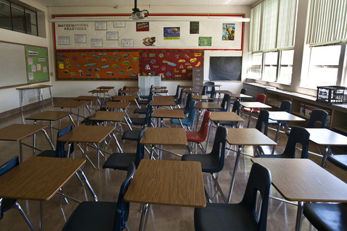 Chris Detrick  |  Tribune file photo
A classroom at West Jordan Middle School, which would have been torn down and replaced with a new school had voters approved a bond for the Jordan School District.