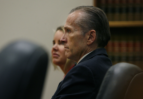 Scott Sommerdorf   |  The Salt Lake Tribune
Martin MacNeill listens to court proceedings after he was found guilty of murder and obstruction of justice early Saturday morning, November 9, 2013.