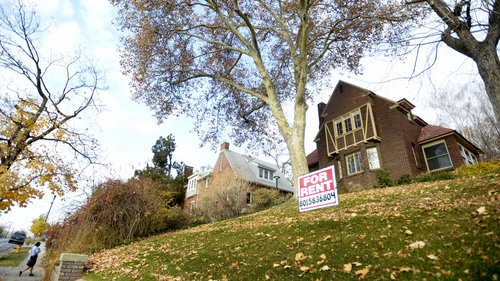 Steve Griffin  |  The Salt Lake Tribune

A home for rent near 1500 East and 1000 South in Salt Lake City, Wednesday, Nov. 13, 2013.