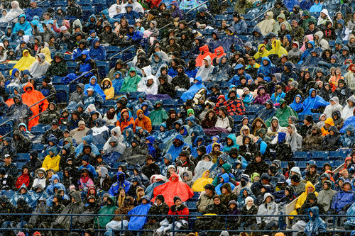 Trent Nelson  |  The Salt Lake Tribune
The colors of BYU fans' ponchos in the rain, as BYU hosts Idaho State, college football at LaVell Edwards Stadium in Provo, Saturday November 16, 2013.