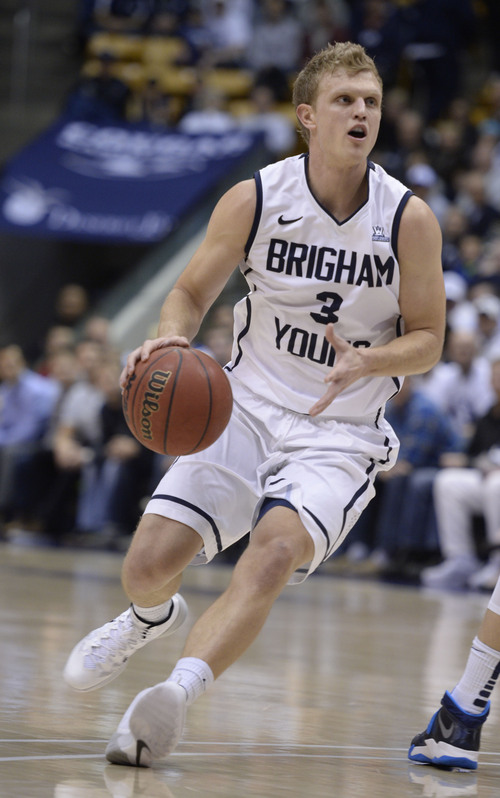 Steve Griffin  |  The Salt Lake Tribune


BYU's Tyler Haws dribble sin to the lane during first half action in the BYU versus Iowa State men's basketball game at the Marriott Center in Provo, Utah Thursday, November 21, 2013.
