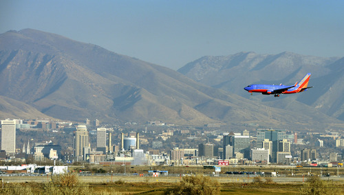 Rick Egan  | The Salt Lake Tribune 

A Jet plane comes in for a landing at the Salt Lake International airport, Monday, November 25, 2013.