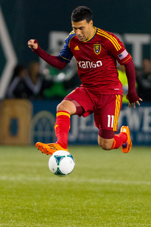 Trent Nelson  |  The Salt Lake Tribune
Real Salt Lake's Javier Morales (11) with the ball as Real Salt Lake faces the Portland Timbers, MLS soccer Sunday November 24, 2013, in Portland.