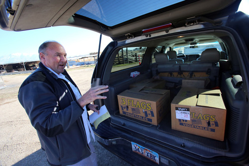 Francisco Kjolseth  |  The Salt Lake Tribune
Executive Chef Randy Thorsted picks up five turkeys from Wight's Poultry Farm in west Weber County, four of which he will bake for the 90 people living at Country Pines Retirement Community in Clinton.Thorsted says there is "no comparison" between the fresh, all-natural  turkeys and frozen birds available elsewhere.