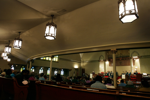 Scott Sommerdorf   |  The Salt Lake Tribune
First Presbyterian Church on South Temple, Sunday November 24, 2013.