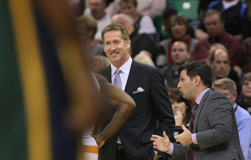 Scott Sommerdorf   |  The Salt Lake Tribune
Phoenix Suns head coach Jeff Hornacek during first half play, at Energy Solutions Arena, Friday November 29, 2013. The Suns beat the Jazz 112-101.
