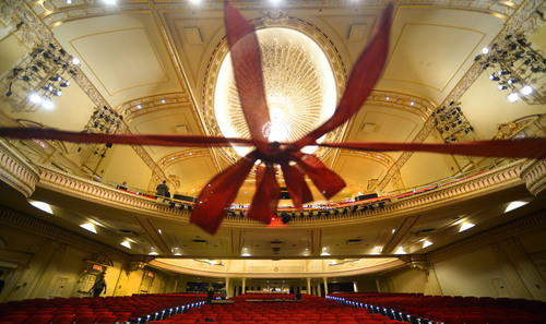 Steve Griffin  |  The Salt Lake Tribune


A red ribbon is stretched across the stage during the grand reopening ceremony for the Capitol Theatre in Salt Lake City, Utah Wednesday, December 4, 2013.