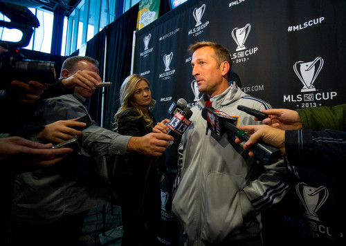 Trent Nelson  |  The Salt Lake Tribune
Real Salt Lake head coach Jason Kreis speaks to the media at Sporting Park in Kansas City, Friday December 6, 2013.