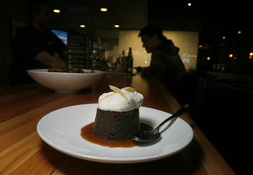 Scott Sommerdorf   |  The Salt Lake Tribune
The Porter gingerbread dessert at The Annex, a new gastropub by the same folks who own Epic Brewing.