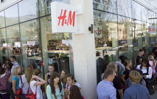 Keith Johnson | The Salt Lake Tribune

People wait in line to be the first in the new H&M clothing store at Station Park in Farmington, Utah during the stores grand opening May 23, 2013. Hundreds of people attended the grand opening of the new H&M clothing store which is the third and largest H&M in Utah.