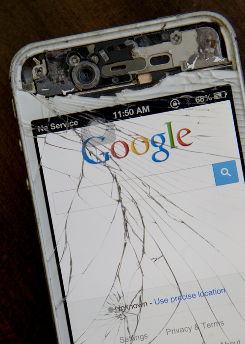 Keith Johnson | The Salt Lake Tribune

An iPhone that has been abused by a teenager.