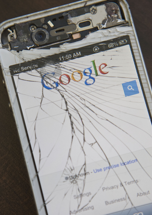 Keith Johnson | The Salt Lake Tribune

An iPhone that has been abused by a teenager.