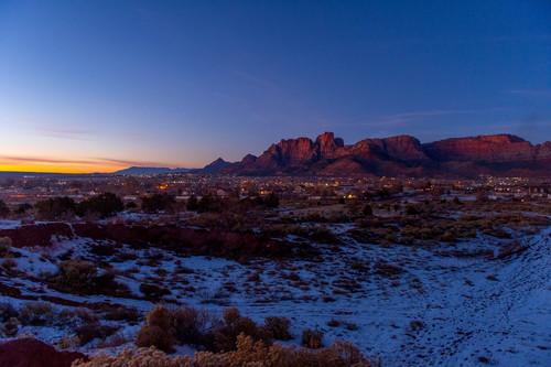 Trent Nelson  |  The Salt Lake Tribune
The sun sets on on Hildale and Colorado City Saturday December 14, 2013.