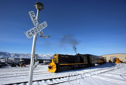 Francisco Kjolseth  |  The Salt Lake Tribune
The Heber Valley Railroad gets packed up for the night on Wednesday, Dec. 11, 2013. A former employee is alleging he was fired after raising safety concerns about the railroad.