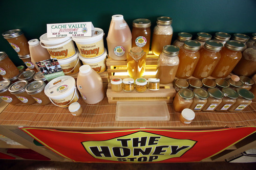 Francisco Kjolseth  |  The Salt Lake Tribune
Peter Somers, owner of The Honey Stop at 159 E. 800 South in Salt Lake City, sells several Utah brands of raw honey that haven't been heated or adulterated. Christmas is one of the most popular times to buy honey, both as gifts and for baking.